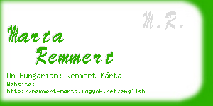 marta remmert business card